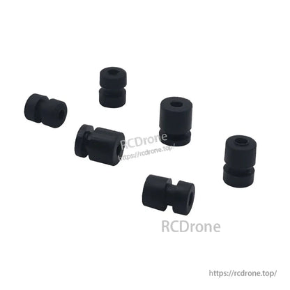 RJX 100pcs Silicone Anti-Vibration Damping Ball, Black silicone anti-vibration damping balls with center holes for mounting RC drone components (RJX 100pcs set)