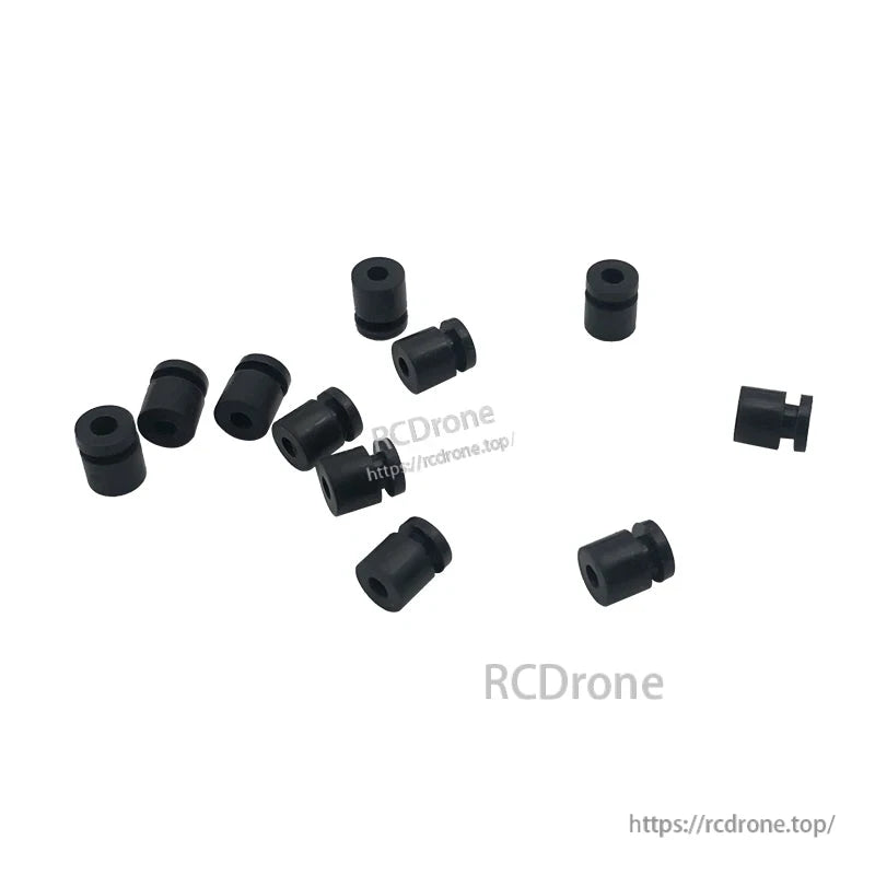 RJX 100pcs Silicone Anti-Vibration Damping Ball, Black silicone anti-vibration damping balls with center holes for vibration isolation mounting