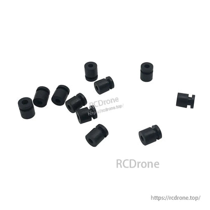 RJX 100pcs Silicone Anti-Vibration Damping Ball, Black silicone anti-vibration damping balls with center holes for vibration isolation mounting