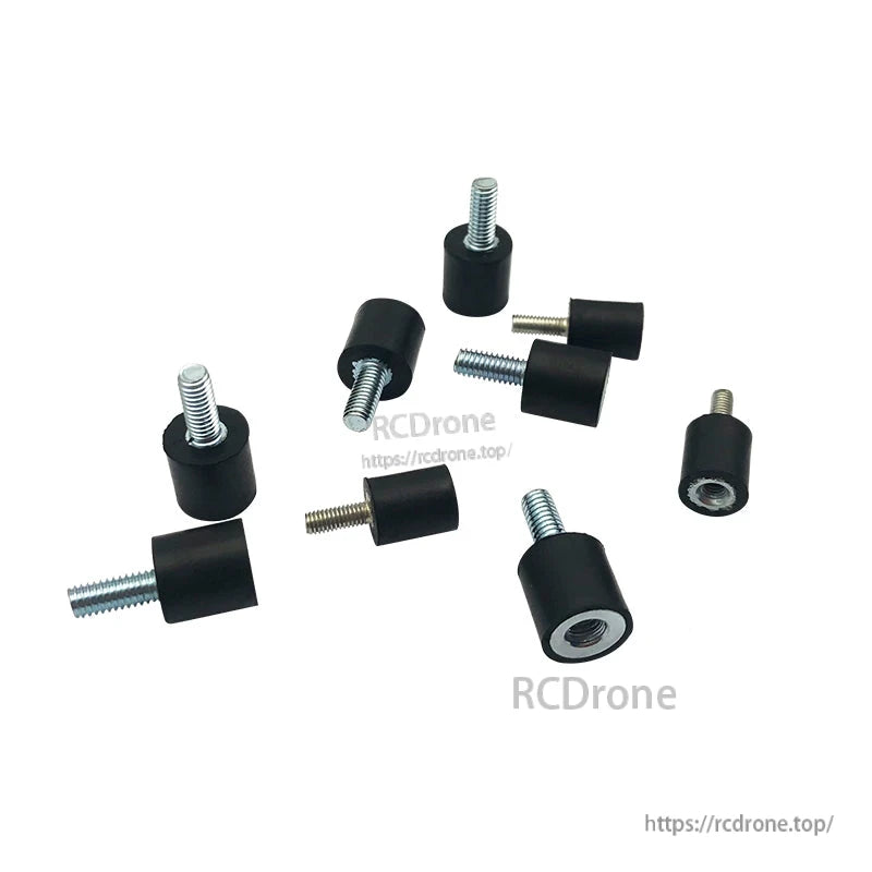 RJX 10pcs Vibration Isolator Rubber Shock Mount, Rubber vibration isolator shock mounts with threaded studs and female inserts for reducing vibration in mounts