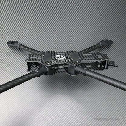 RJX 13-inch carbon fiber FPV racing drone frame kit with four long arms and stacked center plates