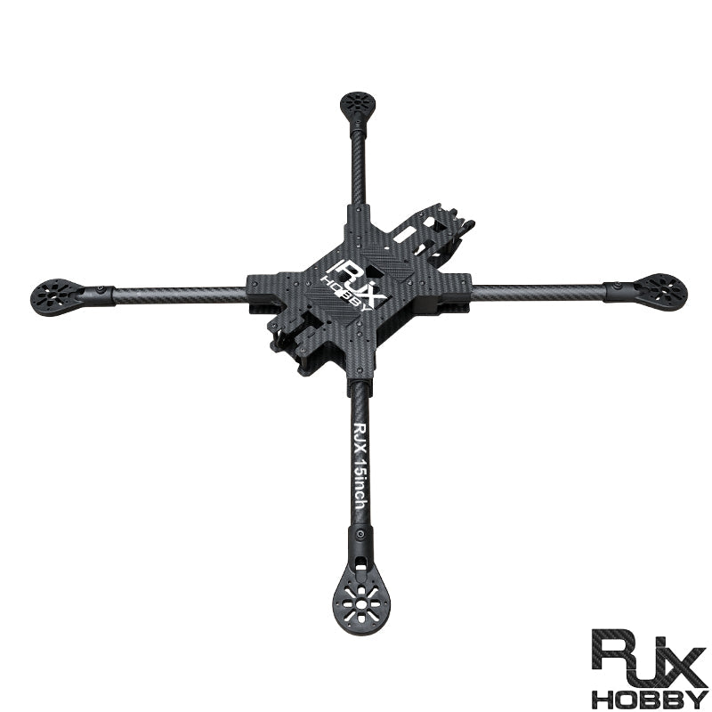 RJX 15inch V1 carbon fiber FPV racing drone frame kit with four arms and RJX Hobby center plate