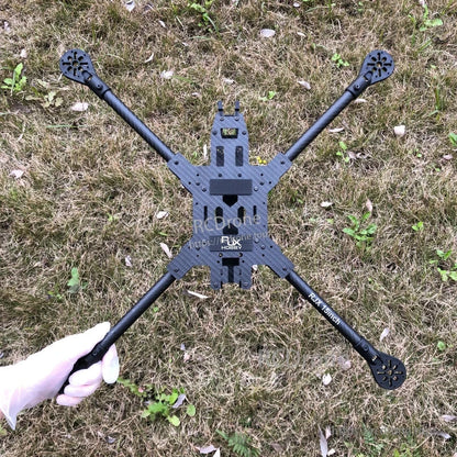 RJX 15-inch carbon fiber FPV drone frame kit with X layout, long arms and center mounting plates