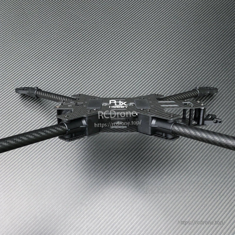 RJX 15-inch carbon fiber FPV racing drone frame kit with long tubular arms and top plate hardware