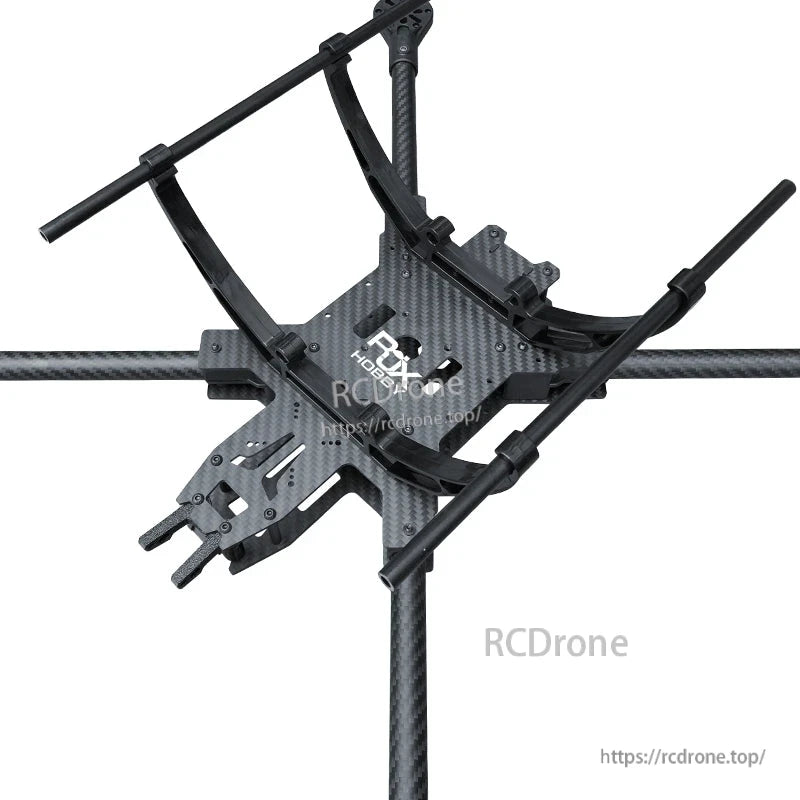 RJX 15-inch carbon fiber FPV drone frame kit with landing gear rails and center plate