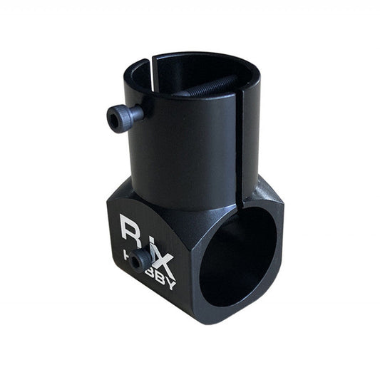 RJX 16/20/25mm Carbon Fiber T-Piece Connector, RJX Hobby carbon fiber tube T-piece clamp connector with perpendicular round clamps and locking screws
