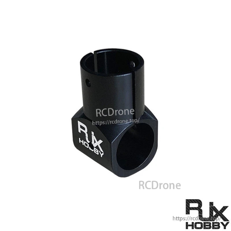 RJX 16/20/25mm Carbon Fiber T-Piece Connector, RJX Hobby carbon fiber tube T-piece connector clamp, black right-angle fitting with bolt holes