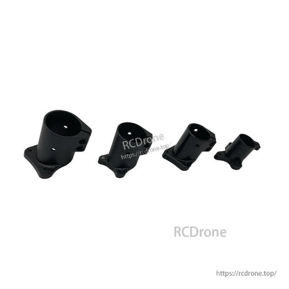 RJX 1PC D16/D20/D25/D30mm Tripod Fixed Mount, RJX tripod fixed mount tube holders in four sizes with flange base and screw holes, black finish