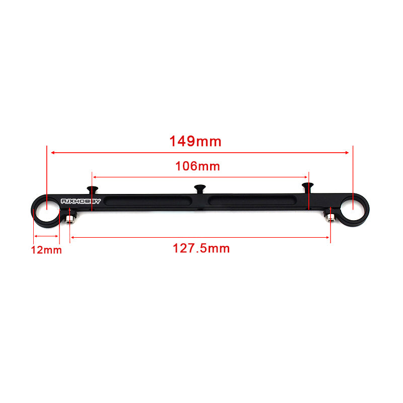 RJX 1pcs 12mm Uav DJI gimbal mounting rod 149mm / 155mm 4 6 8 multi-axis rotor flight accessories