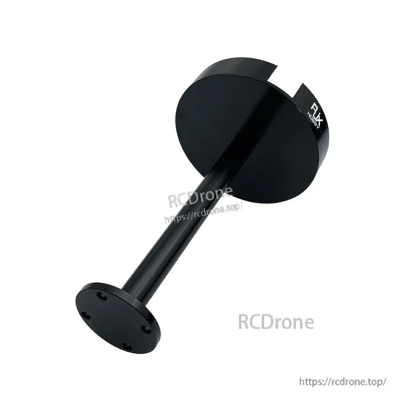 RJX 1pc GPS Bracket Holder Mount, RJX GPS bracket holder mount with round top platform and base plate on a tall mast, black finish
