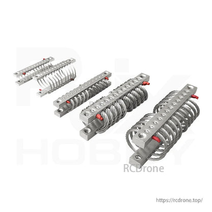 Steel wire rope vibration isolator gimbal dampener with metal mounting blocks and coiled cable loops