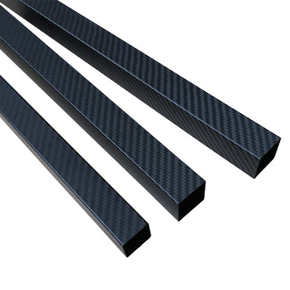 RJX 1pcs 18x20x1000mm Square Carbon Fiber Tube, Square carbon fiber tube with woven finish, 18x20mm profile and 1000mm length for RC builds