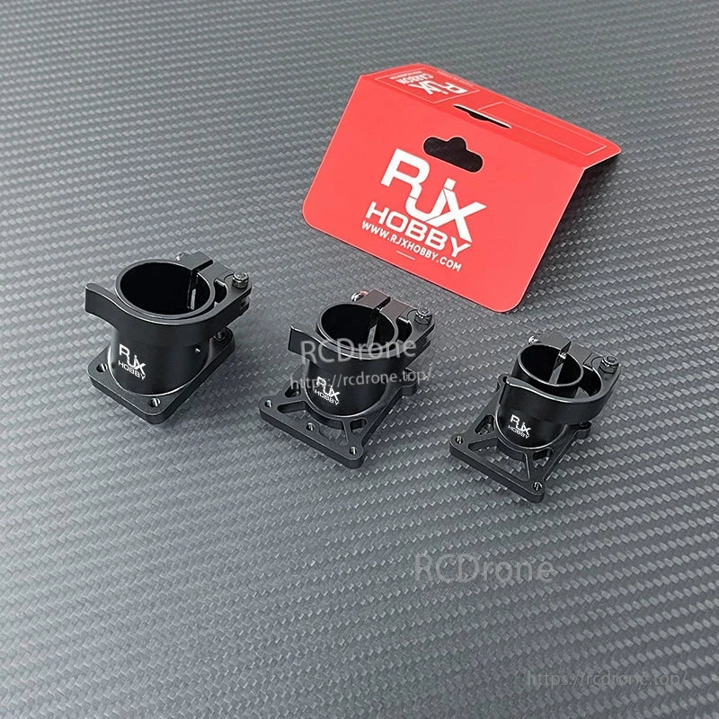 RJX Hobby aluminum quick-release tripod fixed seat with clamp collar and square base plate, in three sizes