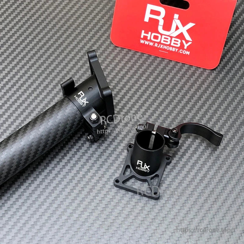 RJX Hobby aluminum quick-release tripod fixed seat clamp with lever and mounting base for carbon tube