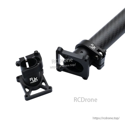 RJX Hobby aluminum quick-release clamp mount with base plate and tube connector for 20–30mm landing gear