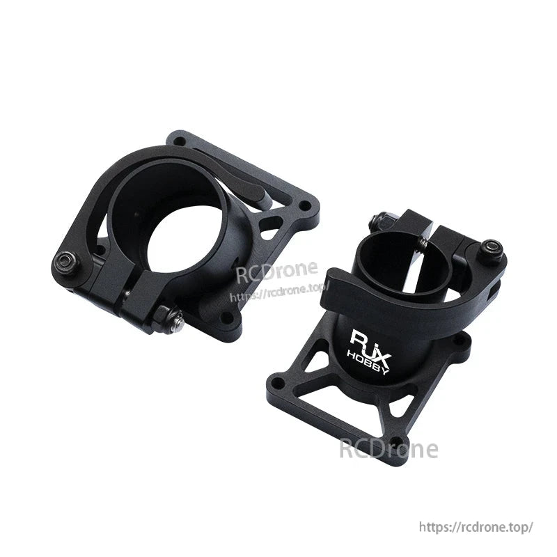 RJX Hobby aluminum quick-release clamp mount with square base plate for tripod or landing gear tube
