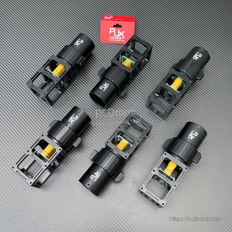 RJX Hobby AS150U quick release plug connector in black clamp housing for folding-arm UAV drone wiring