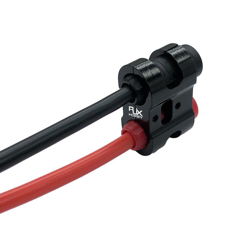 RJX 1pcs AS150 Fixed Seat Connector Mount, RJX Hobby AS150 fixed seat connector mount with red and black power leads and side mounting holes