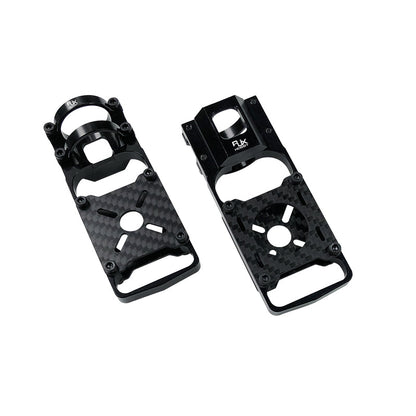 RJX aluminum alloy and carbon fiber quadcopter motor mount seat with clamp ring and slotted plate