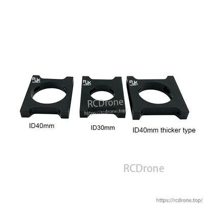 RJX 1pcs Aluminum Pipe Clamp, RJX aluminum pipe clamps in black with 30mm and 40mm inner diameter options, including a thicker 40mm type