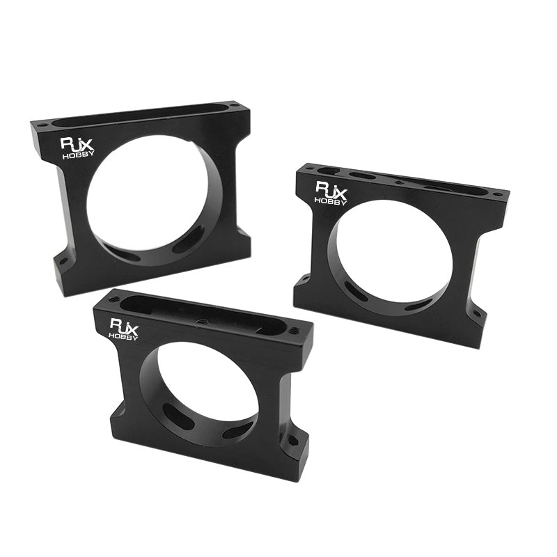 RJX 1pcs Aluminum Pipe Clamp, Black RJX Hobby aluminum pipe clamp bracket with large circular opening and mounting holes