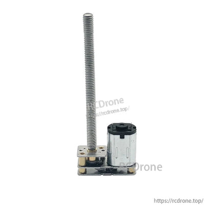 N20 micro DC gear motor with metal gearbox and long threaded lead screw linear actuator assembly