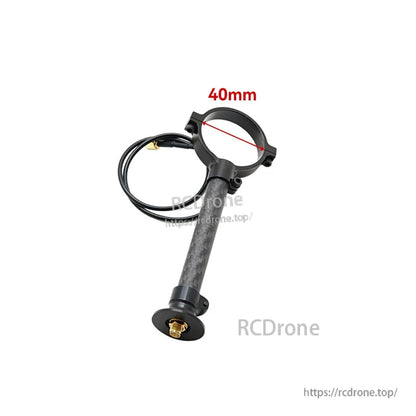 RJX 1pcs RC Drone GPS Bracket, RJX RC drone GPS bracket with carbon-fiber mast, 40mm clamp ring, and wiring lead