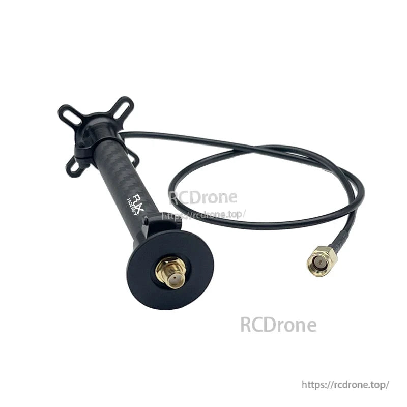 RJX 1pcs RC Drone GPS Bracket, RJX RC drone GPS bracket with carbon fiber mounting mast and coax cable lead with threaded connector