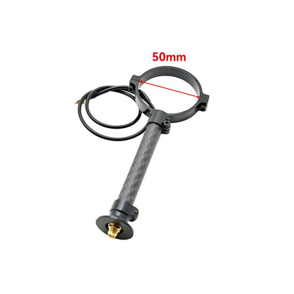 RJX 1pcs RC Drone GPS Bracket, RJX RC drone GPS bracket with 50mm clamp ring, carbon fiber mast, and attached lead wire