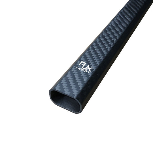 RJX 20x30mm Carbon Fiber Octagonal Tube, RJX Hobby 20x30mm carbon fiber octagonal tube with hollow profile and glossy woven finish
