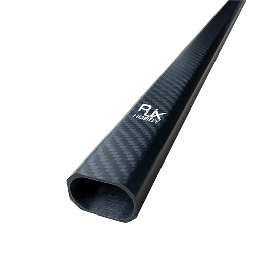RJX 25x38mm octagonal carbon fiber tube with glossy woven finish for lightweight structural builds
