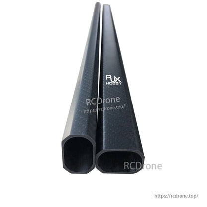 RJX 25x38mm octagonal carbon fiber tubes in matte black finish for RC drone and hobby frame construction