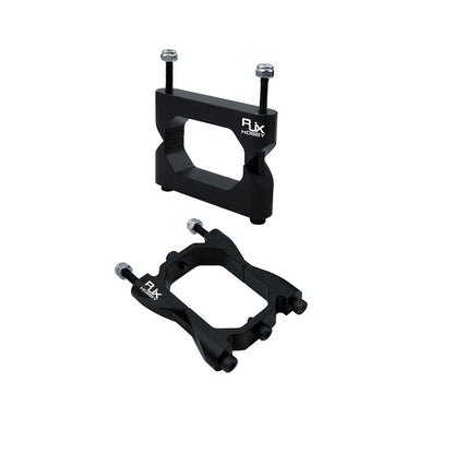 RJX 25x38x1000mm Octagonal Tube and Tube Clamp, RJX Hobby black aluminum octagonal tube clamp set with bolts and nuts for securing a tube
