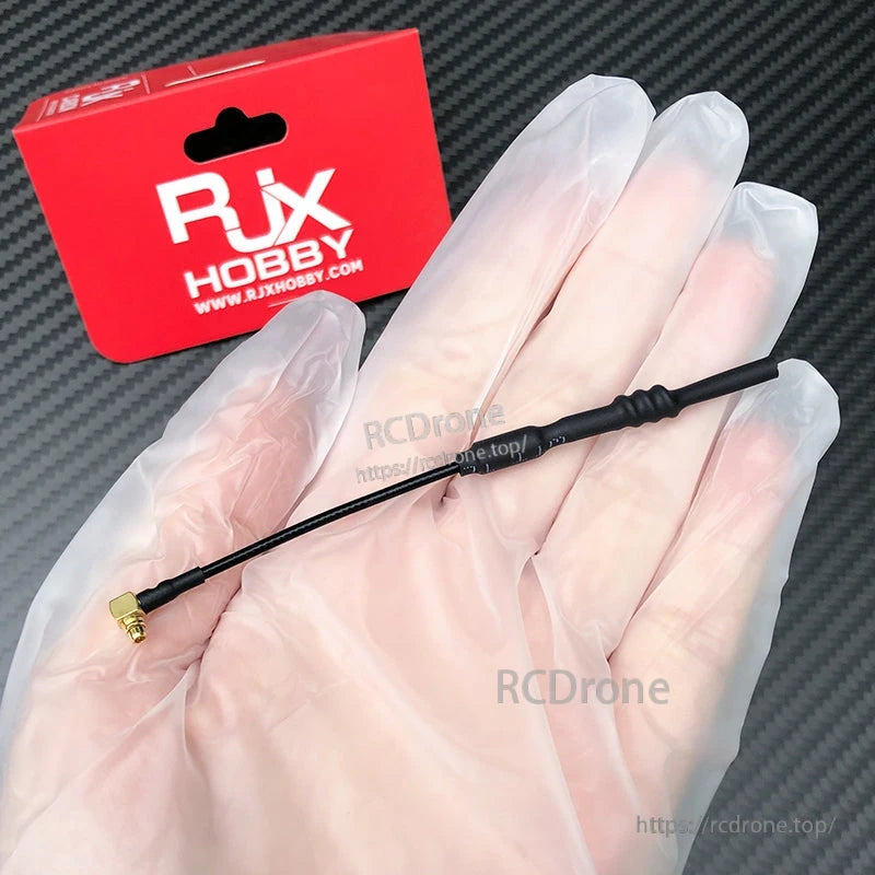 RJX 5.8GHz FPV omnidirectional antenna with MMCX connector and black coax lead