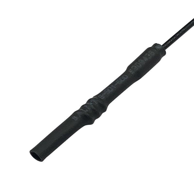 Black 5.8GHz FPV omnidirectional antenna with heat-shrinked body and long coax lead