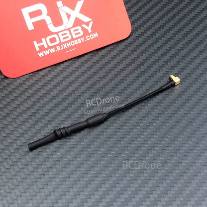 RJX 5.8GHz FPV omnidirectional antenna with right-angle MMCX connector and long black coax lead