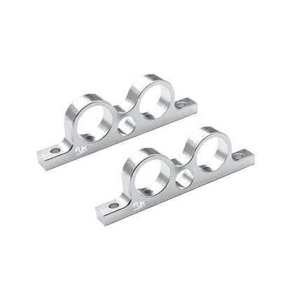 RJX 2pcs Ball Globe Valves Mount Holder Bracket, Pair of RJX aluminum ball globe valve mount holder brackets with dual round clamps and screw holes