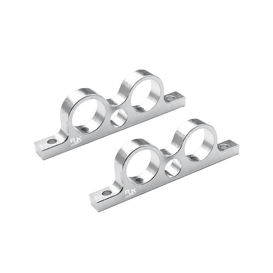 RJX 2pcs Ball Globe Valves Mount Holder Bracket, Pair of RJX aluminum ball globe valve mount holder brackets with dual round clamps and screw holes