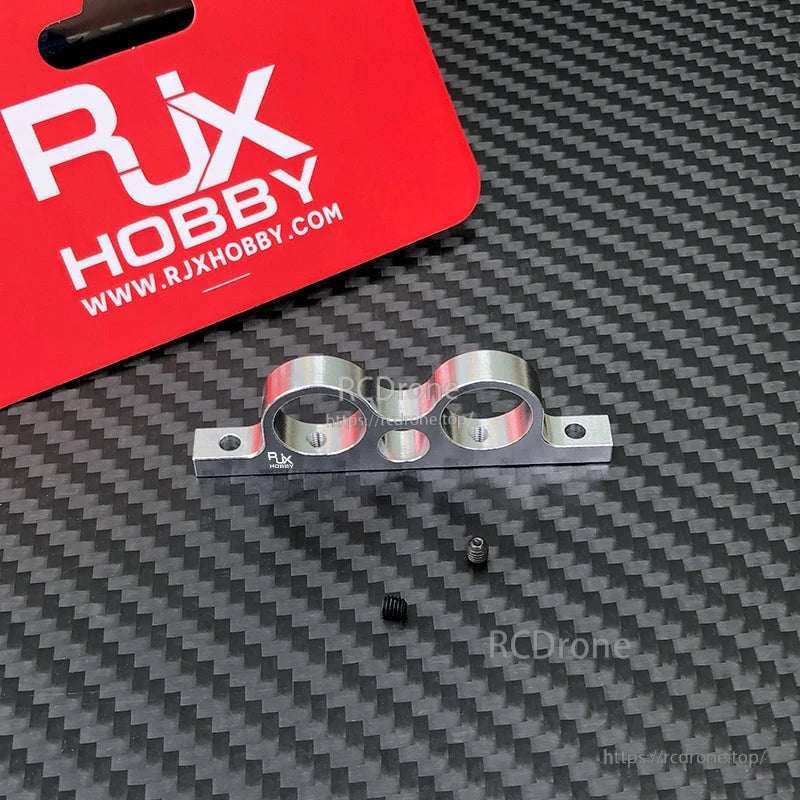 RJX 2pcs Ball Globe Valves Mount Holder Bracket, RJX Hobby aluminum dual-ring mount holder bracket with mounting holes and small set screws