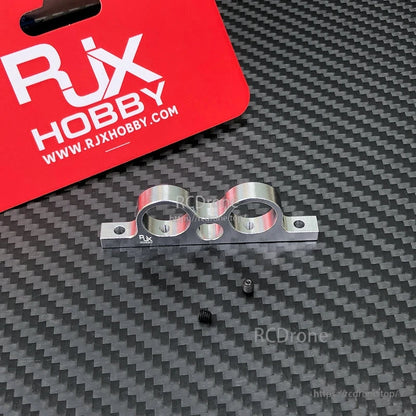 RJX 2pcs Ball Globe Valves Mount Holder Bracket, RJX Hobby aluminum dual-ring mount holder bracket with mounting holes and small set screws