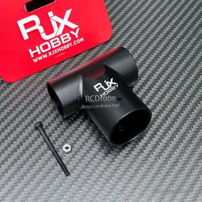 RJX Hobby aluminum alloy T-shaped landing gear tube connector with bolt and nut for drone UAV frames