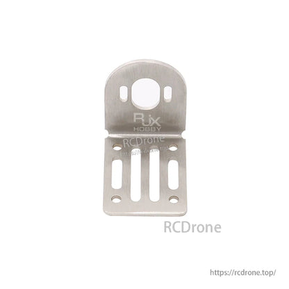 RJX 304 stainless steel motor mount bracket with round center hole and multiple slotted mounting holes