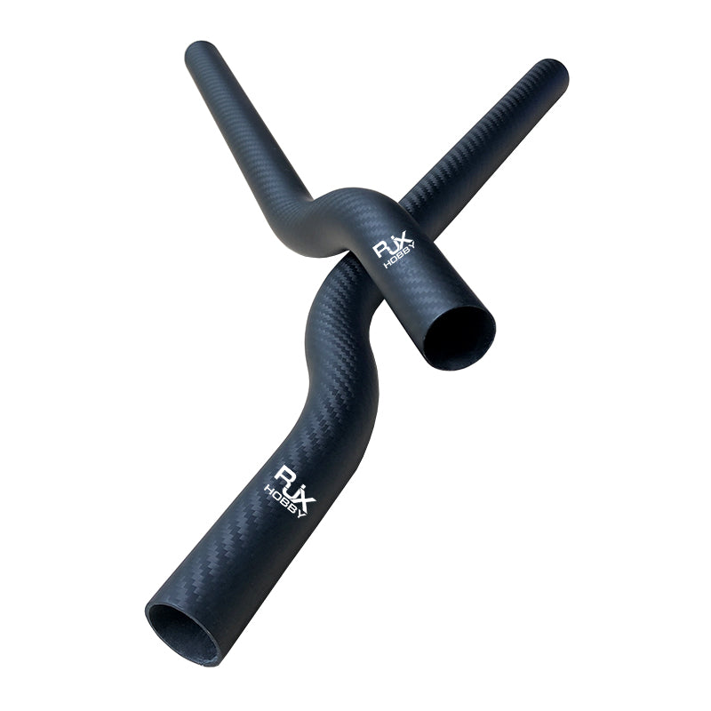 RJX 3K Carbon Fiber Bend Tube, RJX Hobby carbon fiber bent tube for UAV drone arm, 3K weave finish with curved elbow section