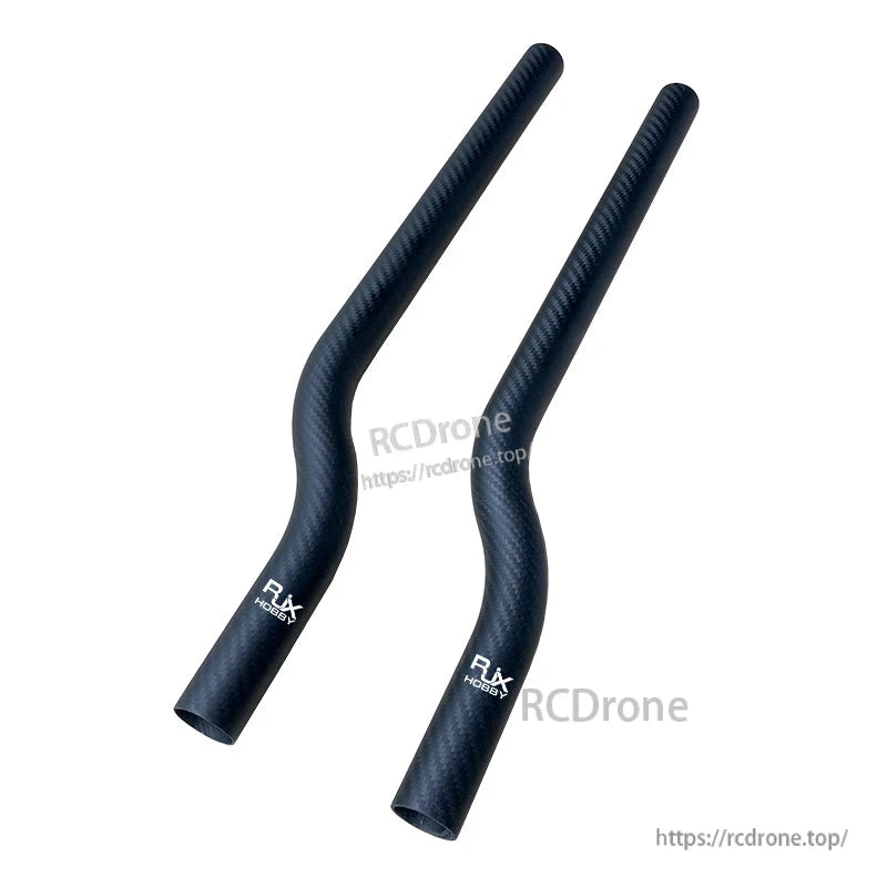 RJX 3K Carbon Fiber Bend Tube, RJX carbon fiber bent tube for UAV drone arm, matte weave finish with RJX HOBBY logo