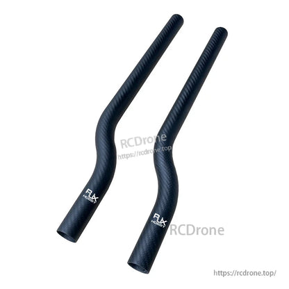 RJX 3K Carbon Fiber Bend Tube, RJX carbon fiber bent tube for UAV drone arm, matte weave finish with RJX HOBBY logo