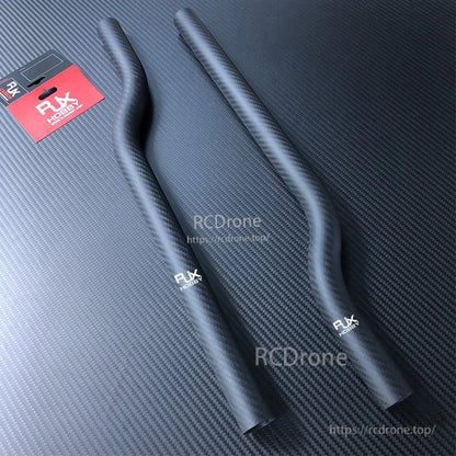 RJX 3K Carbon Fiber Bend Tube, RJX carbon fiber bend tube for UAV drone arm, curved black 3K weave tube with RJX logo
