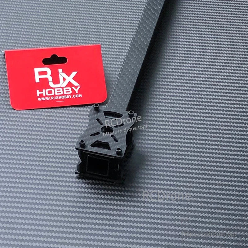 RJX carbon fiber tube clamp and motor mount bracket for 20mm square carbon tubes with mounting plate