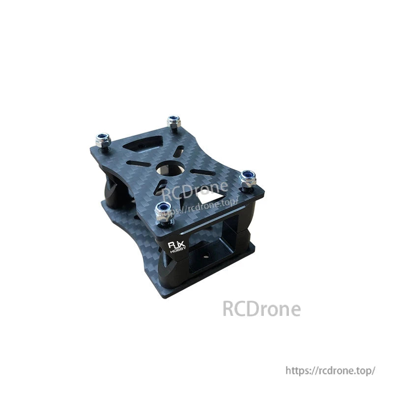 RJX carbon fiber tube clamp and motor mount bracket with bolted plate for 20mm square carbon fiber tube