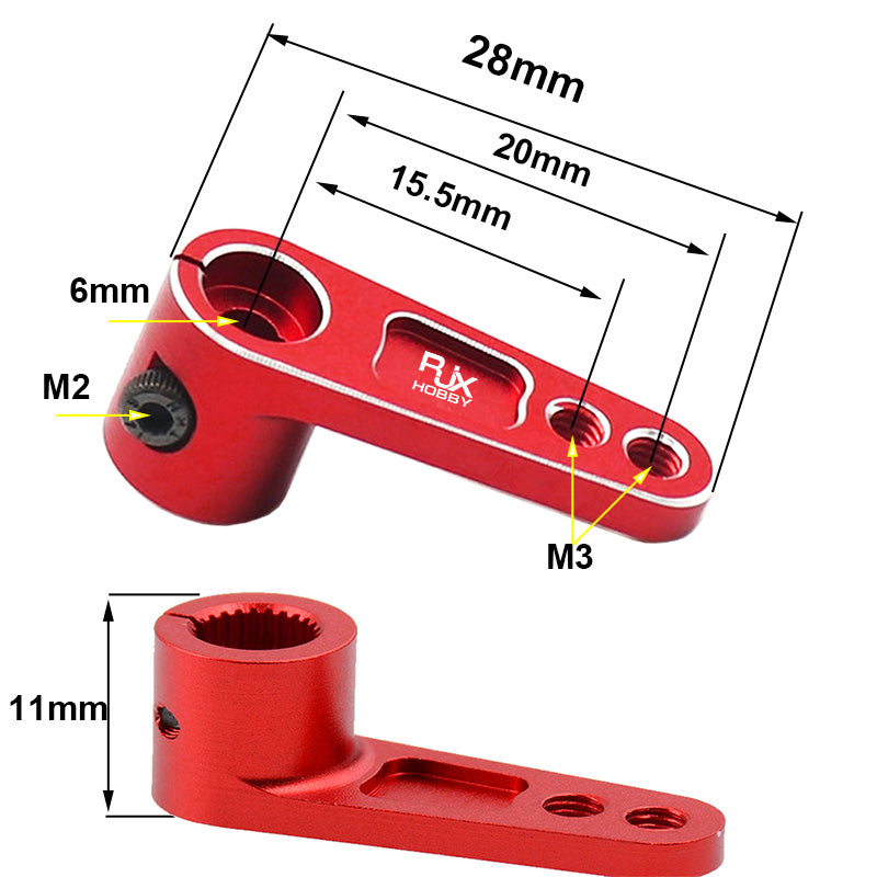 RJX 3pcs 25T Servo Horn Steering Arms For Traxxas TRX-4 TRX4 RC Crawler Truck Replacement