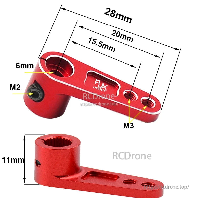 RJX 3pcs Bras de direction Servo 25T pour Traxxas TRX-4 TRX4 1/10 RC Crawler Camion Remplacement